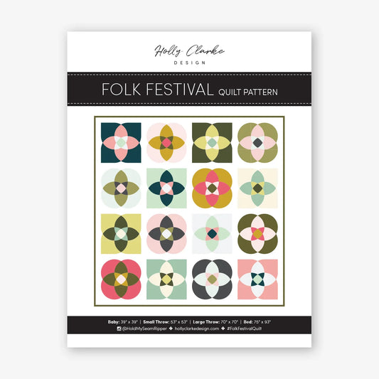 Folk Festival Quilt Paper Pattern by Holly Clarke Design