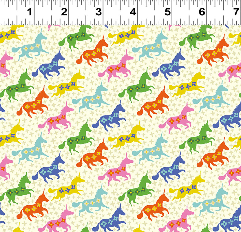 Forever Magic Rainbow Unicorns by Helen Dardik for Clothworks