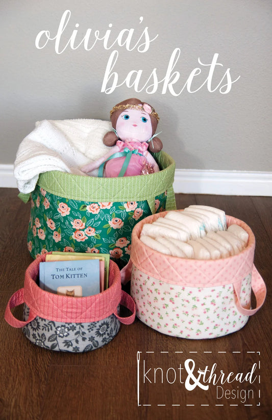 Olivia's Baskets Paper Pattern - Knot + Thread Design