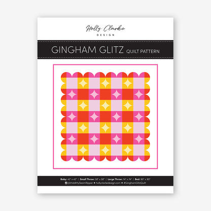 Gingham Glitz Quilt Paper Pattern by Holly Clarke Design