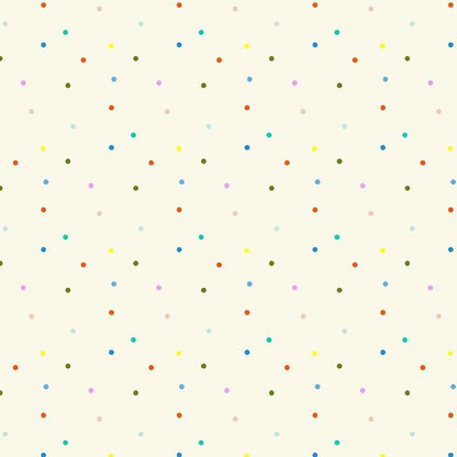 Dear Stella Fabrics Hall Pass Faye Guanipa Dotty Egret Cream