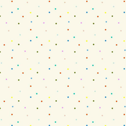 Dear Stella Fabrics Hall Pass Faye Guanipa Dotty Egret Cream