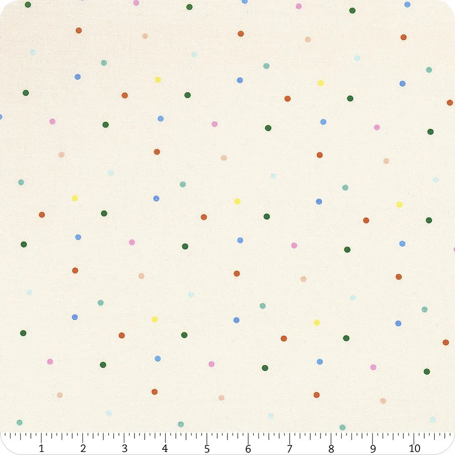 Dear Stella Fabrics Hall Pass Faye Guanipa Dotty Egret Cream