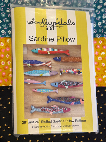 Sardine Pillow Sewing Pattern by Woolly Petals