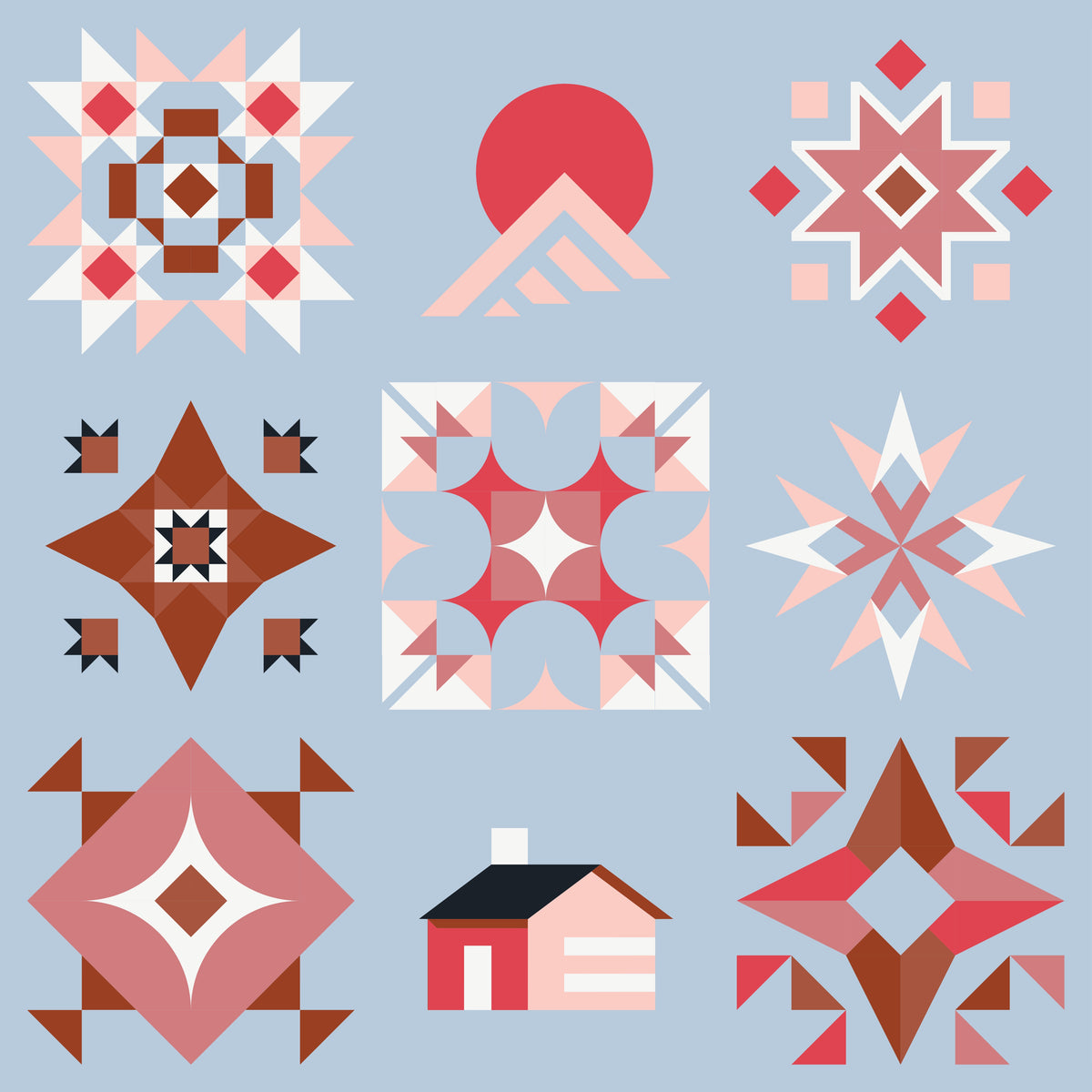 Solstice Sampler 2026 Quilt Kit: Nordic Spice