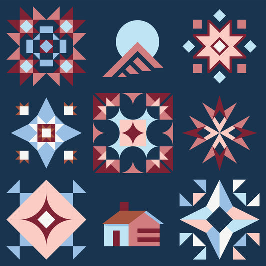 Solstice Sampler 2026 Quilt Kit: Swedish Sunrise