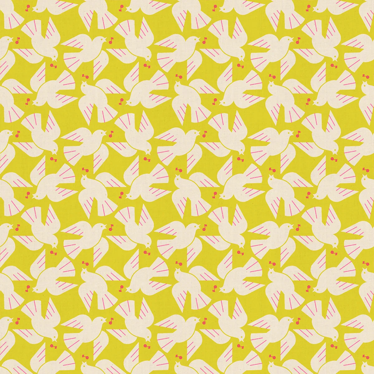 Ruby Star Society Lofi Linen - Flock Yeah Citron Birds