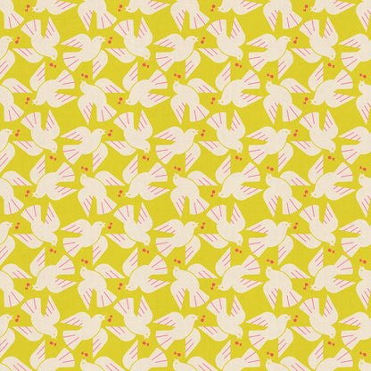 Ruby Star Society Lofi Linen - Flock Yeah Citron Birds