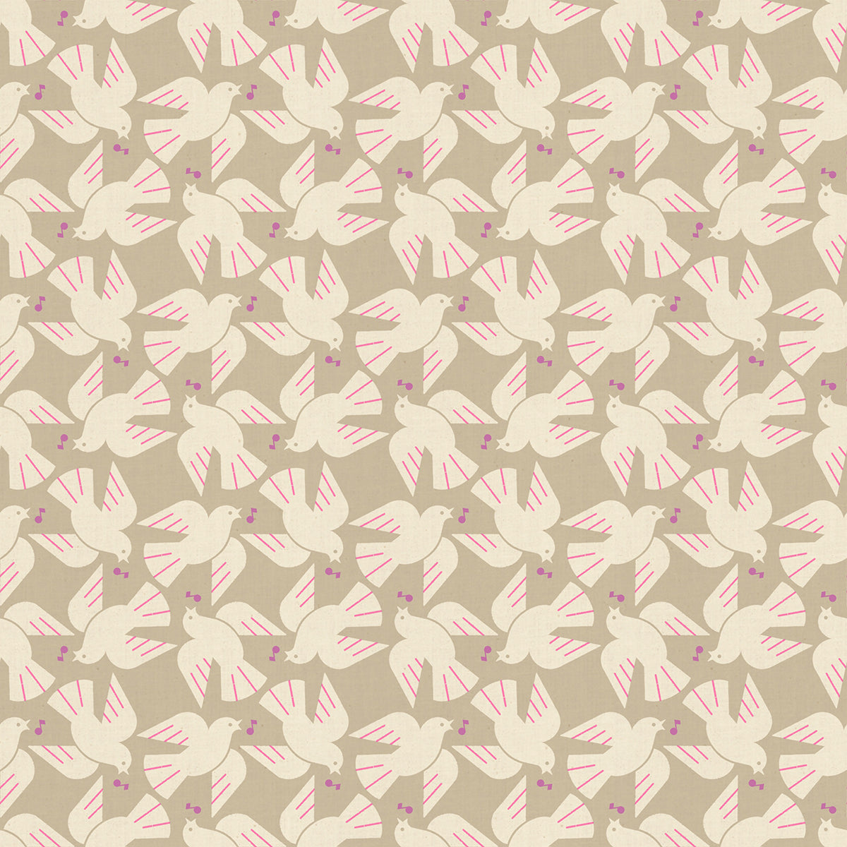 Ruby Star Society Lofi Linen - Flock Yeah Khaki Birds