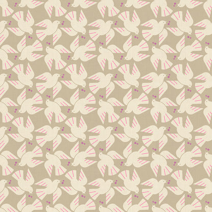 Ruby Star Society Lofi Linen - Flock Yeah Khaki Birds