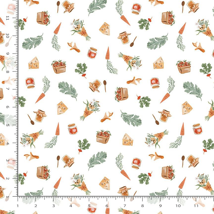Farmers Produce in White from the Country Mouse Collection by Rae Ritchie for Dear Stella