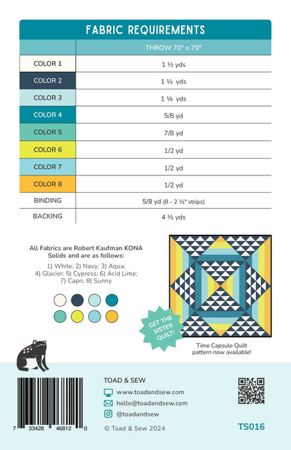 Diamond Flare Quilt Pattern - Paper Pattern by Toad & Sew