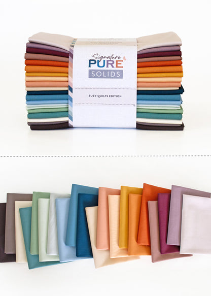 AGF Premium PURE Solids FQ Bundle, Suzy Quilts Edition - 20 Fat Quarters