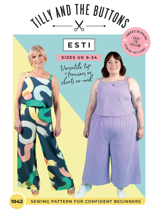 Tilly and the Buttons Esti Top & Pants or Shorts Set Paper Pattern
