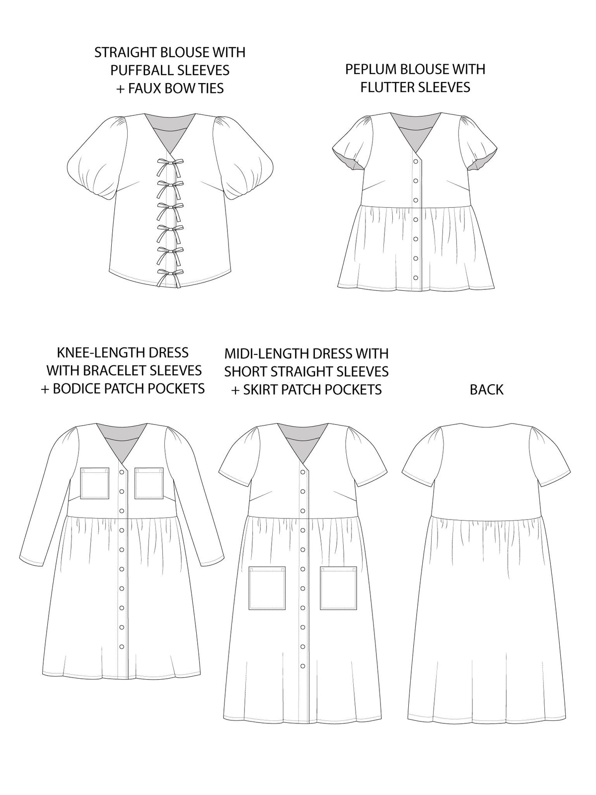 Tilly and the Buttons Nell Blouse & Dress Paper Pattern