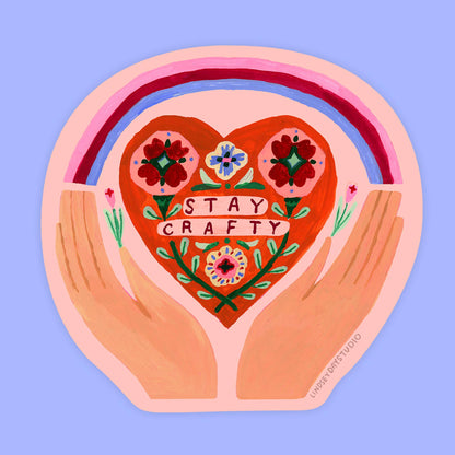 Stay Crafty Maker Vinyl Sticker - by Lindsay Day Studios