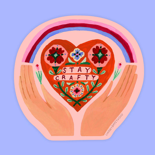 Stay Crafty Maker Vinyl Sticker - by Lindsay Day Studios