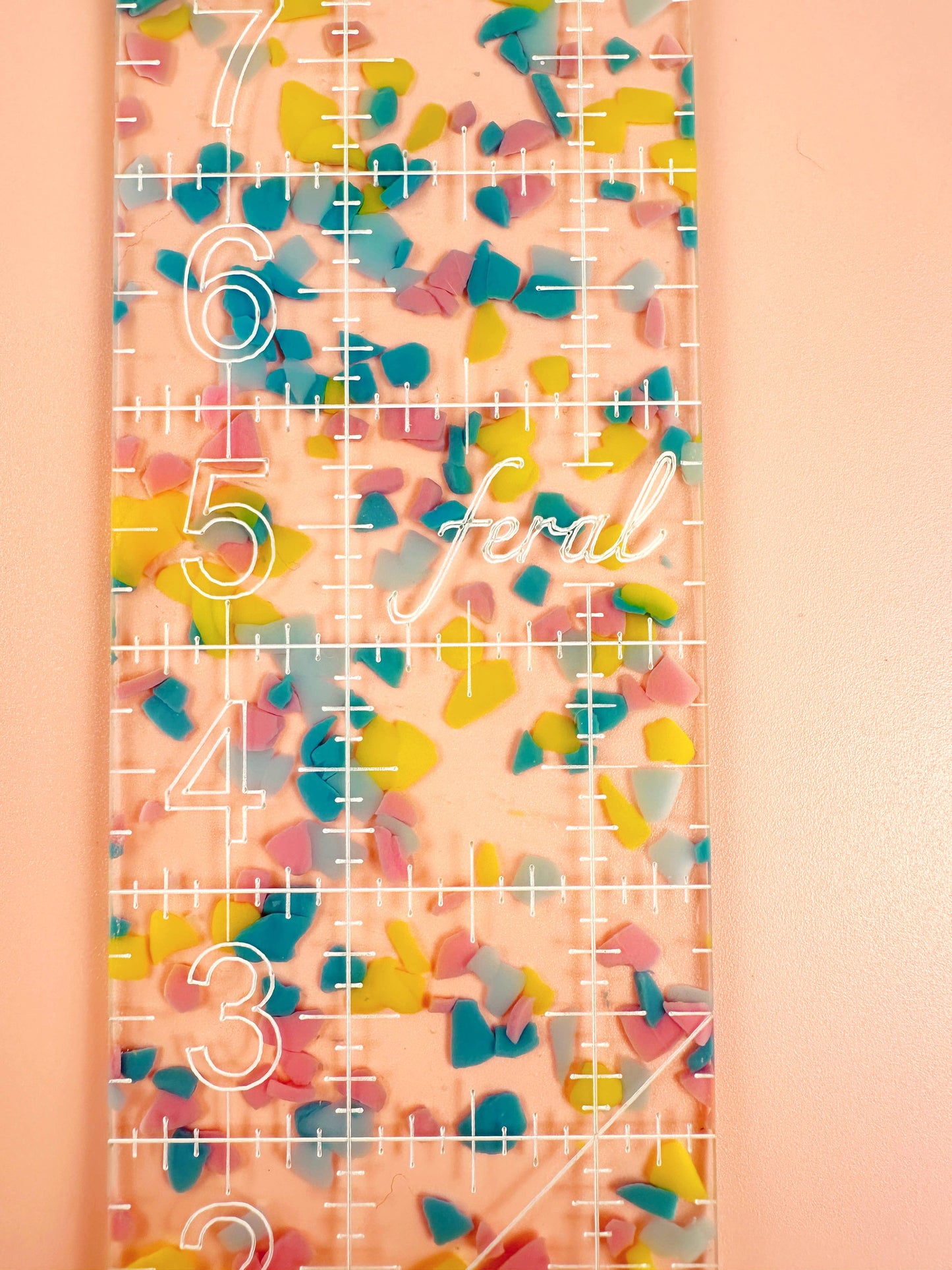 2.5 by 10 in Quilting Ruler - Iridescent
