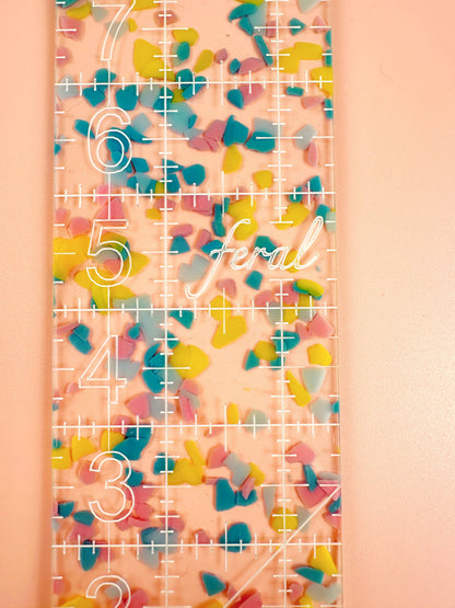 2.5 by 10 in Quilting Ruler - Iridescent