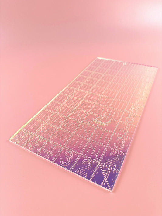 6 x 12 Iridescent Quilting Ruler - Feral Notions