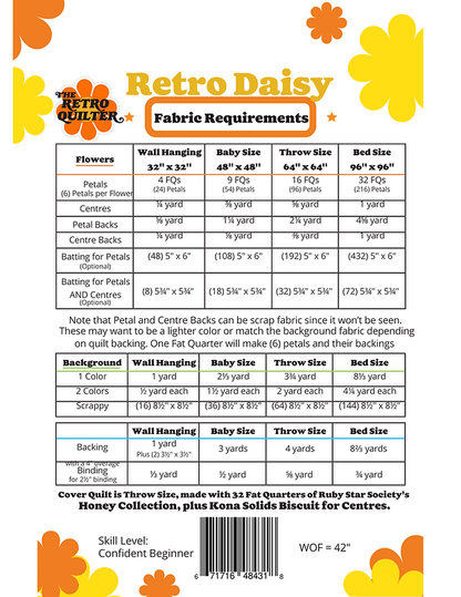 Retro Daisy Quilt Paper Pattern by The Retro Quilter