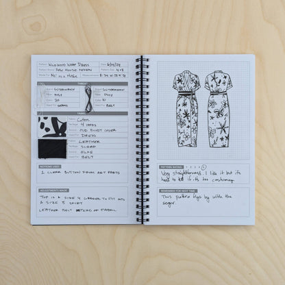 Black & White Sewing Journal