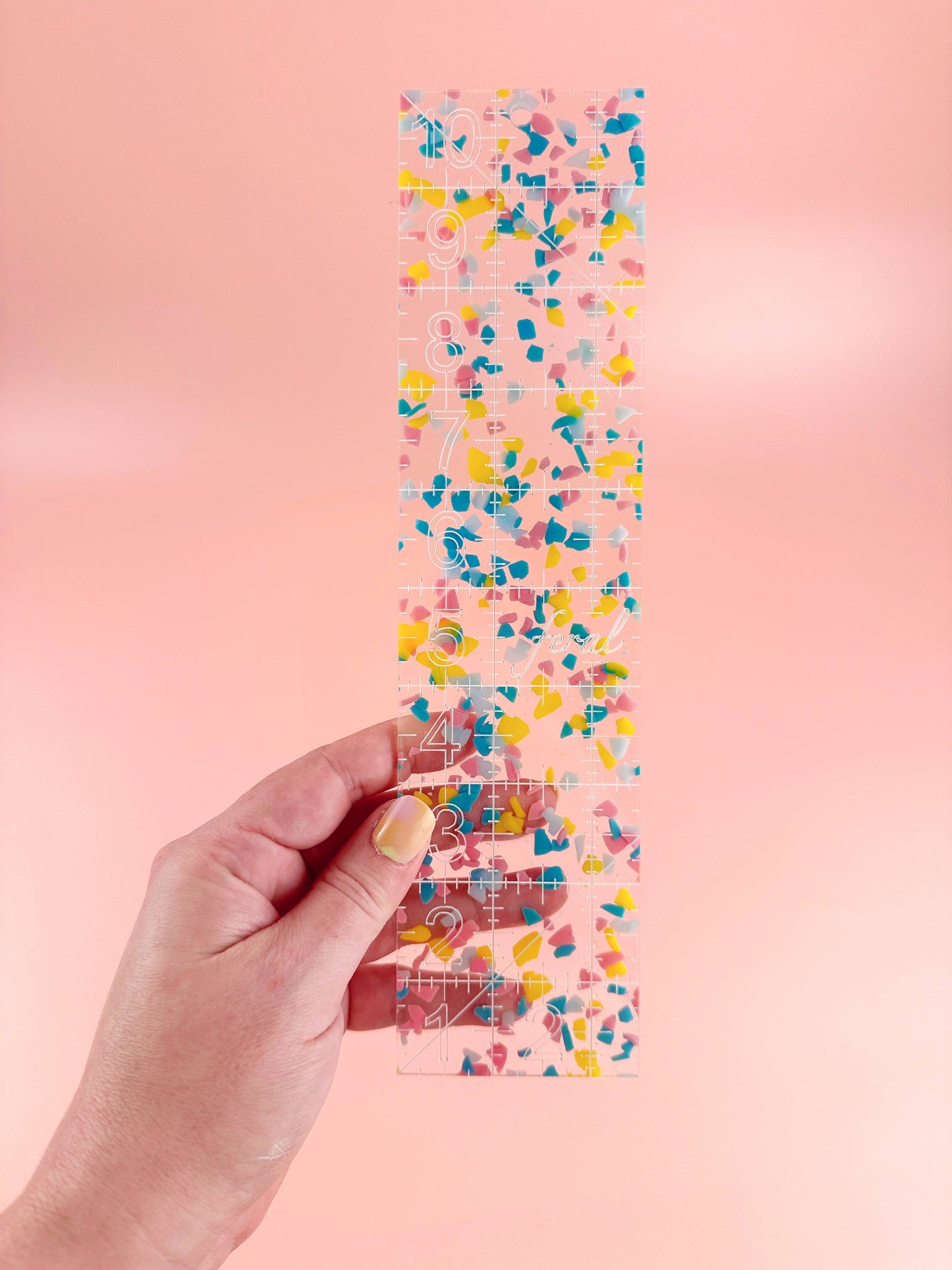 2.5 by 10 in Quilting Ruler - Iridescent
