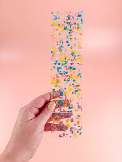 2.5 by 10 in Quilting Ruler - Iridescent