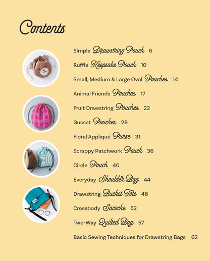 Sew Drawstring Bags: Book & Kit