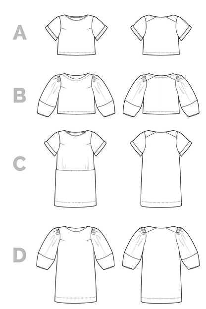 Closet Core Patterns - Cielo Top + Dress Sewing Pattern