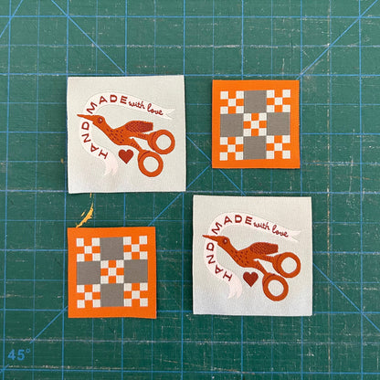 Handmade With Love Woven Patch Label Pack - by Cotton & Ochre