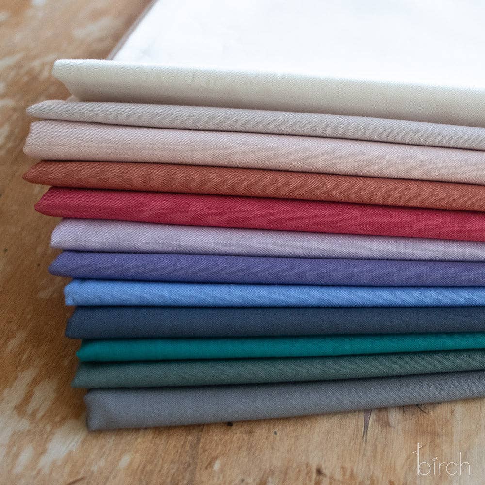 Serenity Solid Poplin Fat Quarter Bundle, 12 Total