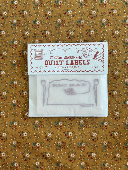 Cotton and Ochre - Sewn Slow Quilt Labels