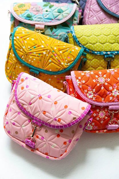 Auntie Grace Bag Crossbody Purse Paper Pattern by Knot + Thread