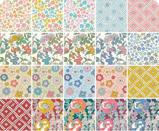 Liberty London - Meadow Flowers Rolie Polie Strips Lasenby Roll, 2.5"x 42"