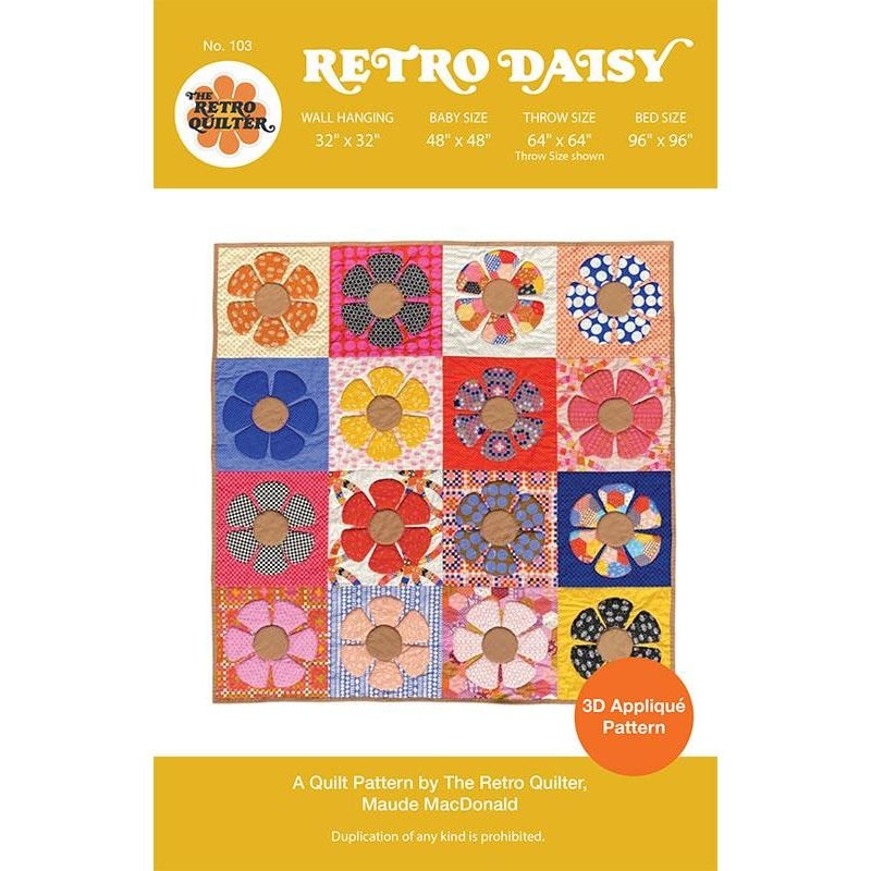 Retro Daisy Quilt Paper Pattern by The Retro Quilter